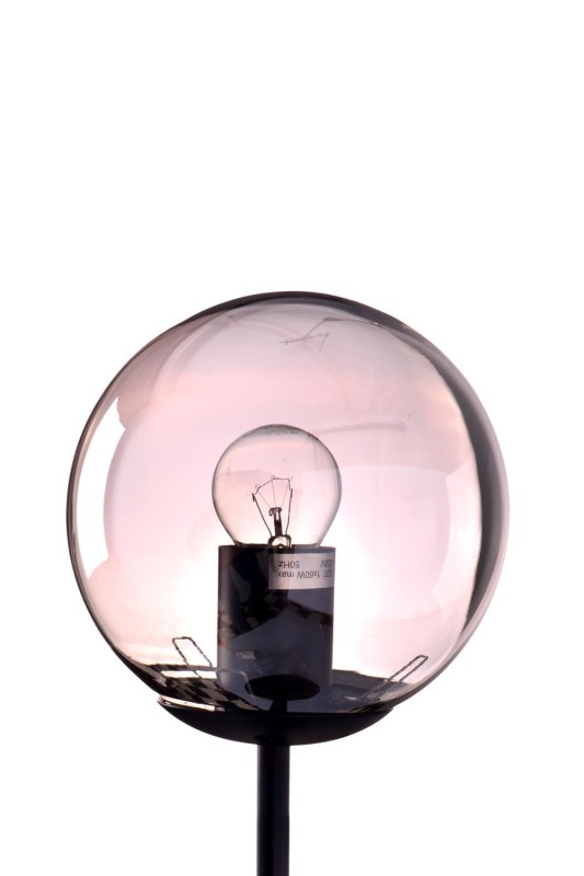 LIXA-1T XL MB czarny mat lampka stołowa klosz szklany dymiony 1xE27 ↔15cm ↕40cm styl loft hurt