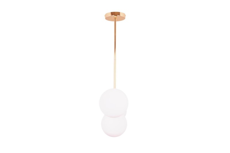 LIXA-3 XL FGD/WHITE złoty/biały  lampa sufitowa żyrandol klosze kule szklane mleczne 3xE27 styl loft  ↔72cm  ↕71cm hurt