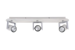ROLAND-3 biały mat klasyczna lampa sufitowa spot ruchome klosze metalowe ↔54cm ↗8cm ↕15cm  3xGU10