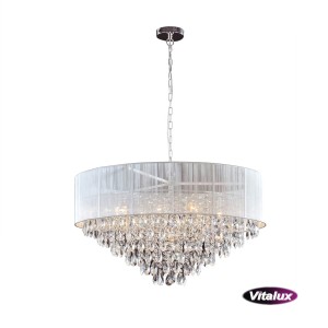 SYBILLA-800 chrom lampa zwis E14-9*40W