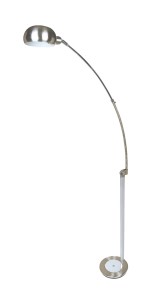 MT-081F satyna lampa podłogowa w stylu vintage klosz metalowy ruchomy Ø22,5cm ↕155-165cm 1xE27 60W 