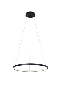 FENICE 600 LED nowoczesna lampa sufitowa wisząca czarny mat elastic obręcz 30W 4000K  ↔60cm ↕130cm 