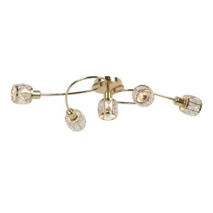 DESALIA-5 lampa sufitowa złota kryształ kinkiet 5xE14