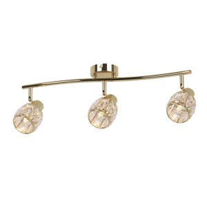 DESALIA-3  lampa sufitowa złota klosz kryształowy glamour 3xE14