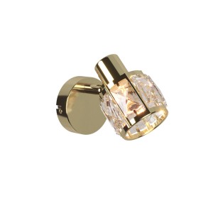 DESALIA-1 lampa ścienna kiniet złoty klosz kryształ  glamour 1xE14