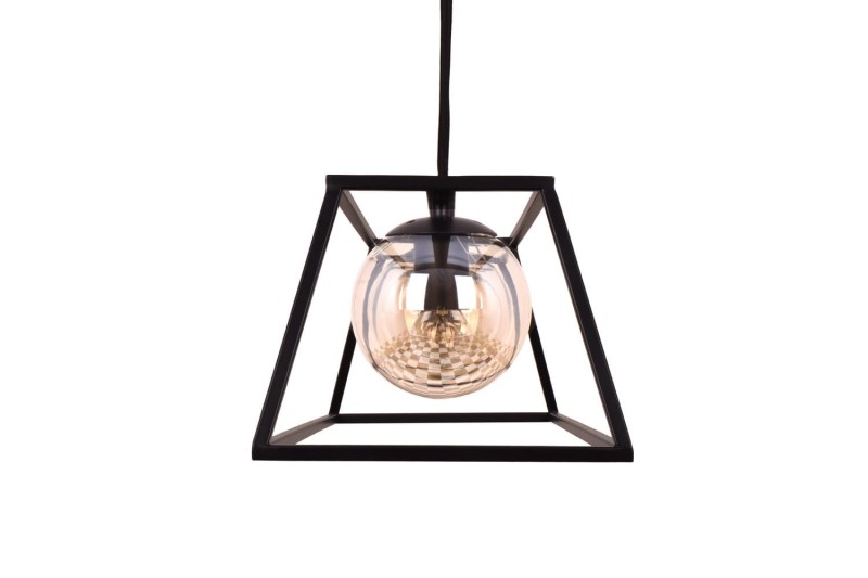BELEM-2 czarny mat lampa sufitowa wisząca zwis w stylu loft 2xE27 ↔50cm ↕120cm hurt  