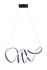 BARRENA-760 LED nowoczesna lampa sufitowa wisząca czarny mat elastic spiralka  56W 4000K  ↔↗76x30 ↕130cm