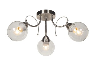 TONELA-3 satyna żyrandol lampa sufitowa klasyk klosz kula szkło 3xE27 Ø 52cm ↕ 22cm Nowość !