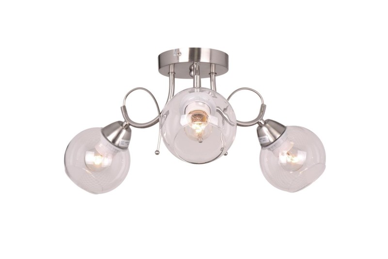 TONELA-3 satyna żyrandol lampa sufitowa klasyk klosz kula szkło 3xE27 Ø 52cm ↕ 22cm Nowość ! hurt