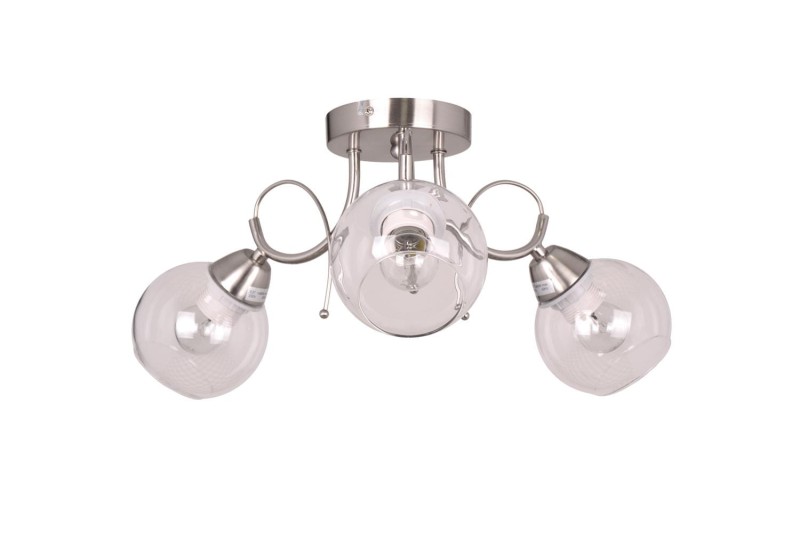 TONELA-3 satyna żyrandol lampa sufitowa klasyk klosz kula szkło 3xE27 Ø 52cm ↕ 22cm Nowość ! hurt