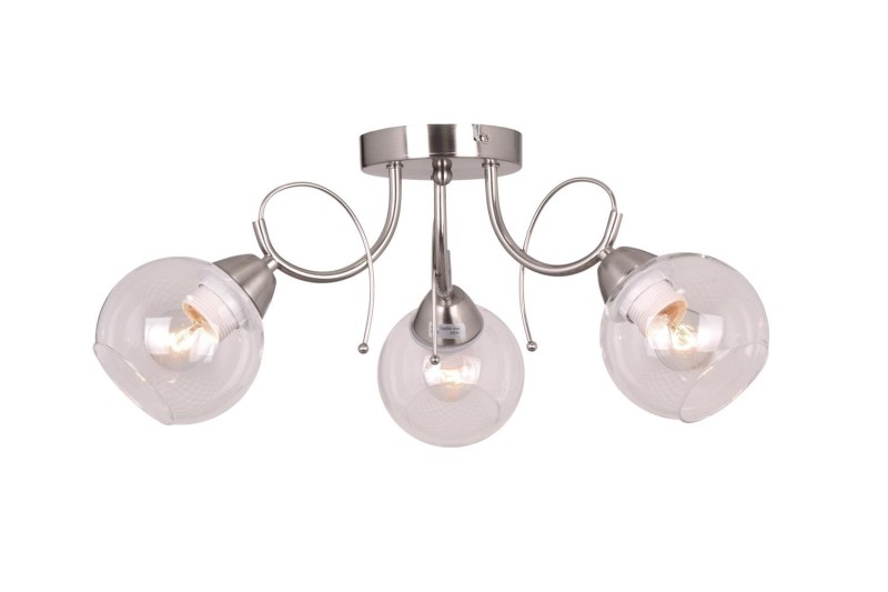 TONELA-3 satyna żyrandol lampa sufitowa klasyk klosz kula szkło 3xE27 Ø 52cm ↕ 22cm Nowość ! hurt