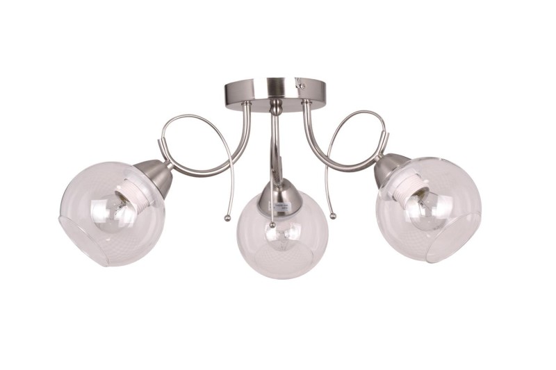 TONELA-3 satyna żyrandol lampa sufitowa klasyk klosz kula szkło 3xE27 Ø 52cm ↕ 22cm Nowość ! hurt