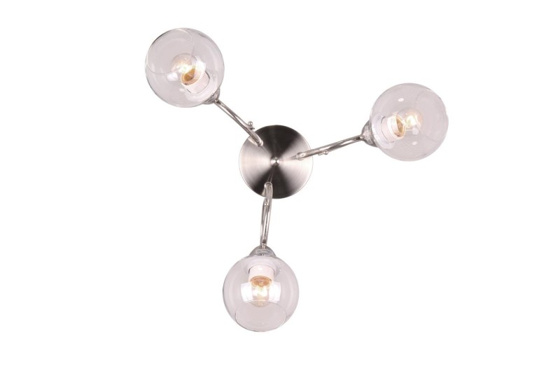TONELA-3 satyna żyrandol lampa sufitowa klasyk klosz kula szkło 3xE27 Ø 52cm ↕ 22cm Nowość ! hurt