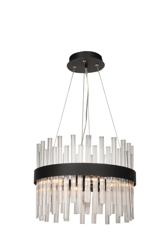 GEMMA-5 czarny lampa sufitowa żyrandol szkło 5xE14