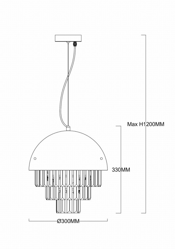 CERTA czarny+złoty lampa wisząca kryształ 1xE27
