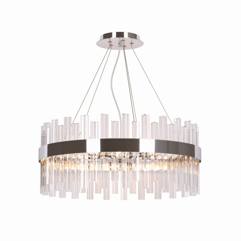 ARANA-8 chrom  lampa sufitowa żyrandol szkło 8xE14