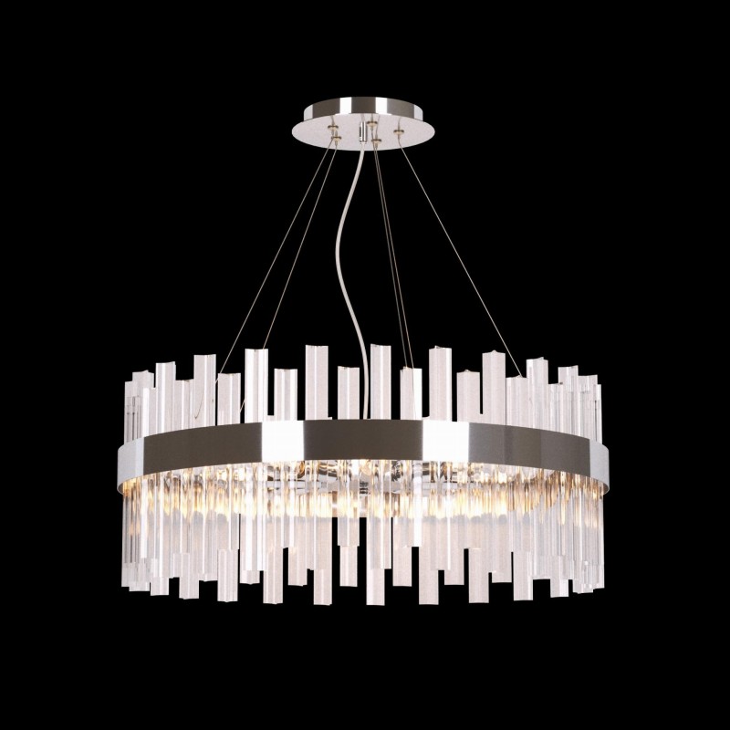 ARANA-8 chrom  lampa sufitowa żyrandol szkło 8xE14