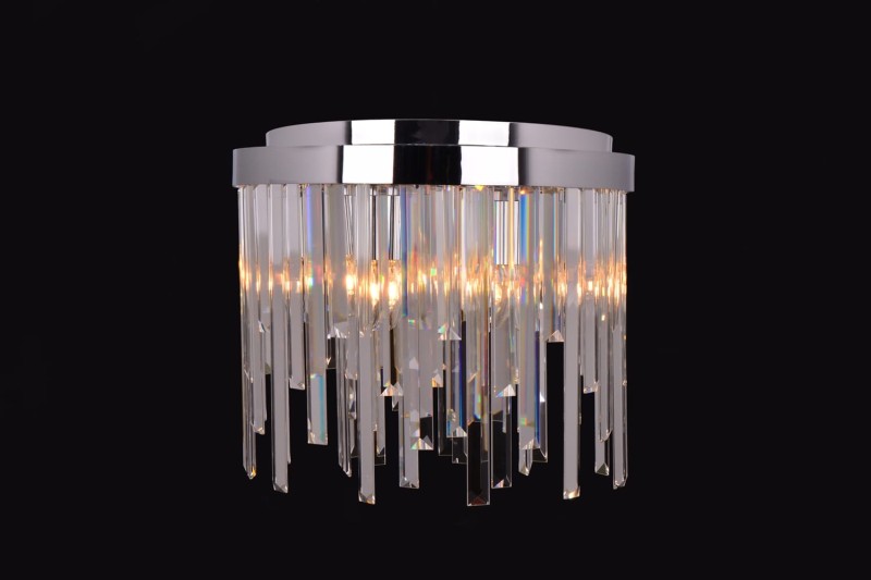 GLACIER-P chrom lampa sufitowa plafon kryształy styl glamour Ø40cm ↕31cm 6xE14 hurt