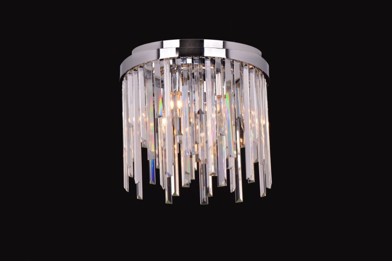 GLACIER-P chrom lampa sufitowa plafon kryształy styl glamour Ø40cm ↕31cm 6xE14 hurt