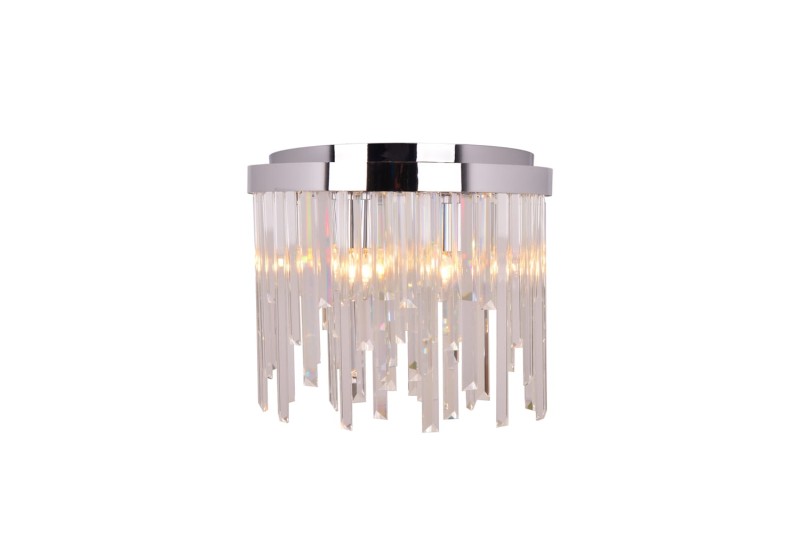 GLACIER-P chrom lampa sufitowa plafon kryształy styl glamour Ø40cm ↕31cm 6xE14 hurt
