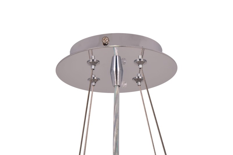 GLACIER-600 chrom lampa sufitowa wisząca żyrandol klosz kryształowy styl glamour Ø60cm ↕32cm  wys. całk ↕120cm 8xE14 hurt