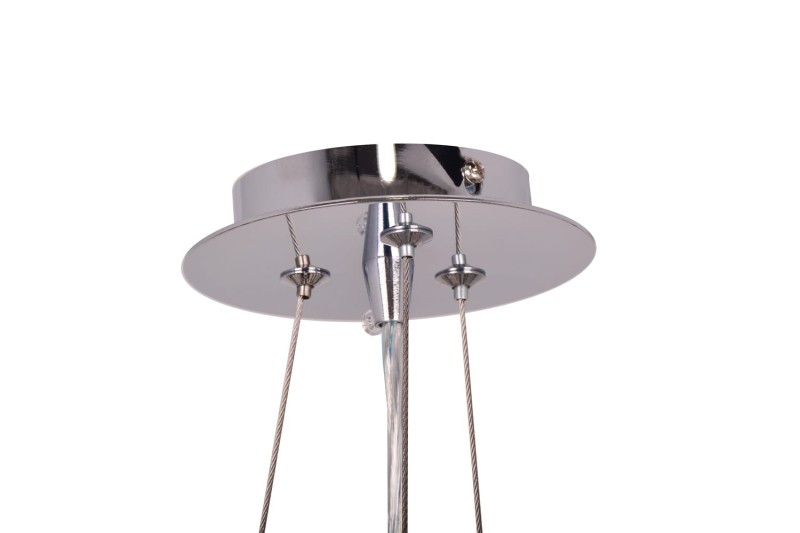 GLACIER-400 chrom lampa sufitowa wisząca żyrandol klosz kryształowy styl glamour Ø40cm ↕32cm  wys. całk ↕120cm 6xE14 hurt