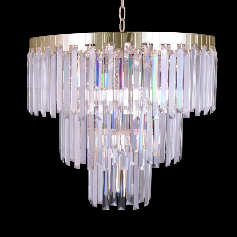 ADELE 600 gold lampa wisząca kryształy 14xE14