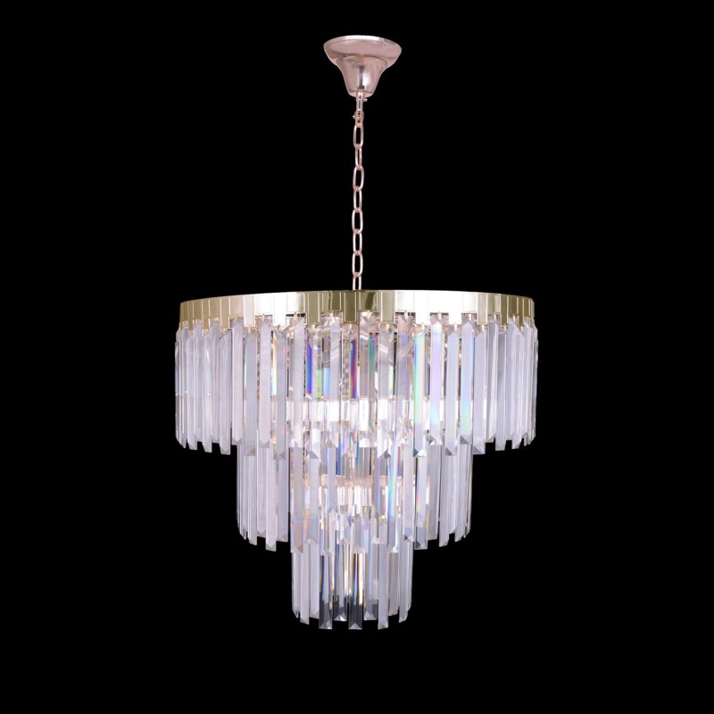 ADELE 600 gold lampa wisząca kryształy 14xE14