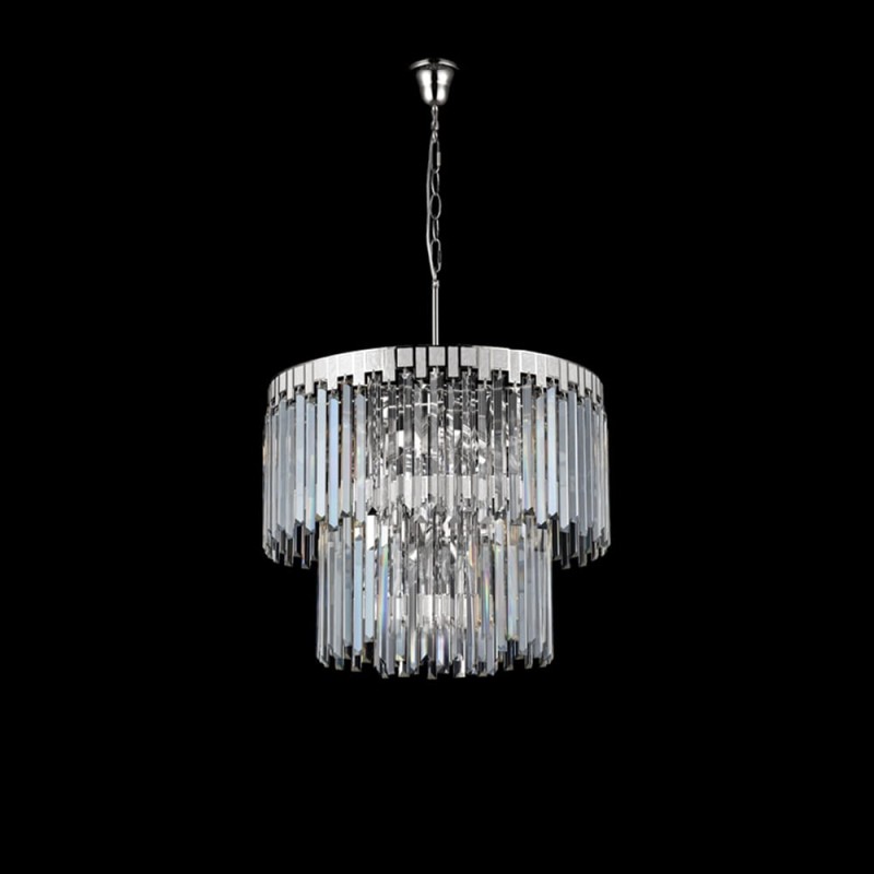 ADELE 400 chrom lampa wisząca kryształy 6xE14