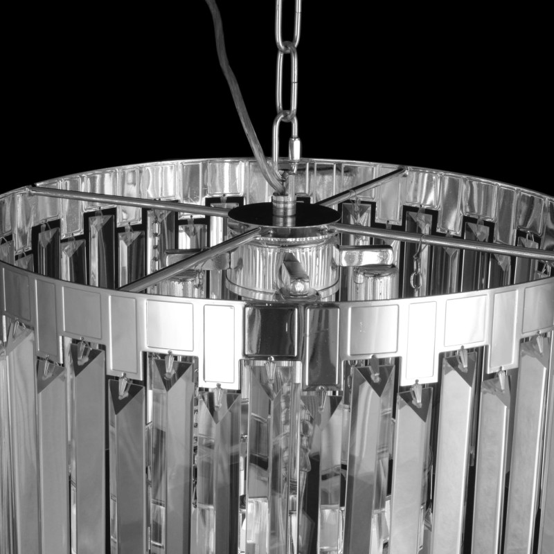 ADELE 400 chrom dostojny żyrandol kryształowy lampa sufitowa wisząca styl glamour 2-poziomy Ø40cm ↕50cm  wys.całk.150cm 6xE14 hurt