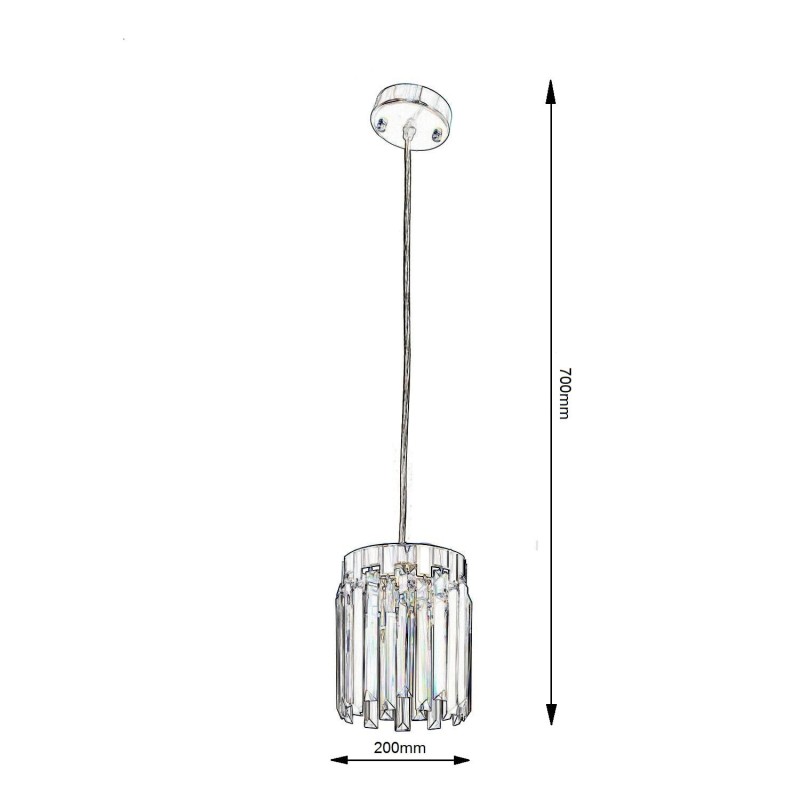 ADELE 200 gold lampa wisząca kryształy 2xE14