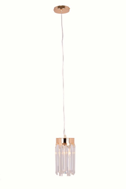 ADELE 130 złota piękna lampa sufitowa wisząca klosz kryształowy styl glamour Ø13cm ↕70cm 2xE14 hurt