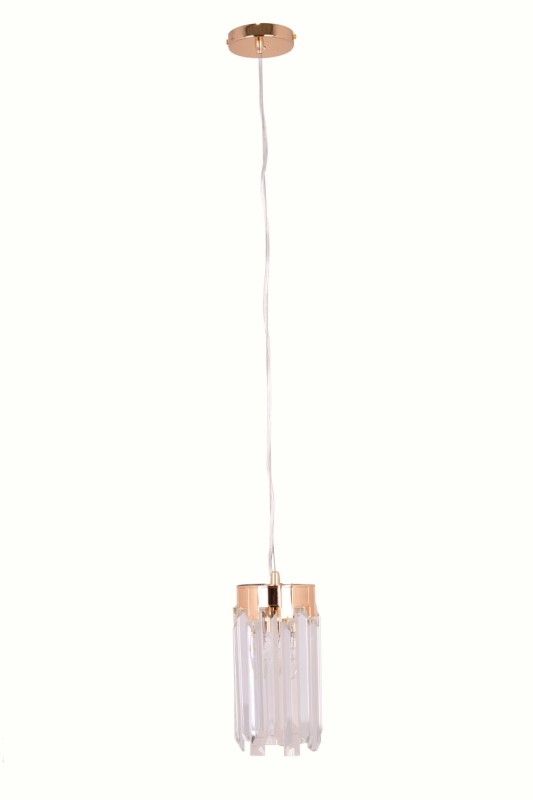 ADELE 130 złota piękna lampa sufitowa wisząca klosz kryształowy styl glamour Ø13cm ↕70cm 2xE14 hurt