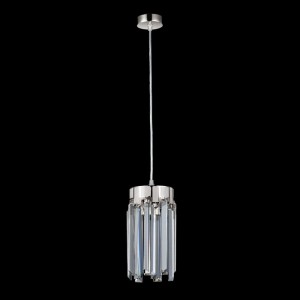 ADELE 130 chrom piękna lampa sufitowa wisząca klosz kryształowy styl glamour Ø13cm ↕70cm 2xE14