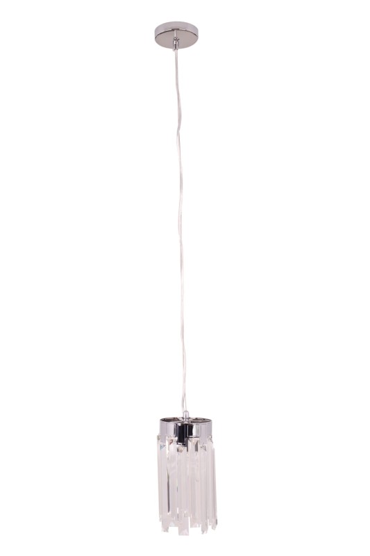 ADELE 130 chrom piękna lampa sufitowa wisząca klosz kryształowy styl glamour Ø13cm ↕70cm 2xE14 hurt
