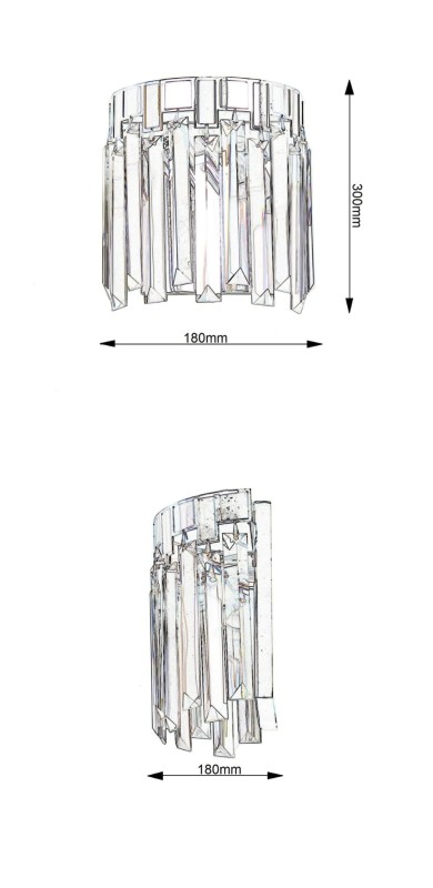 ADELE  K 180B chrom lampa ścienna kinkiet 1xE14
