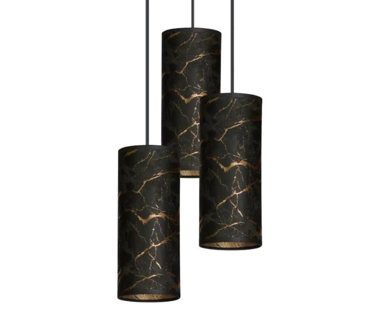 VASTO lampa sufitowa wisząca klosze tkanina abażury Ø11cm ↕ 20cm  wysokość całkowita ↕115cm 3xE27 hurt  
