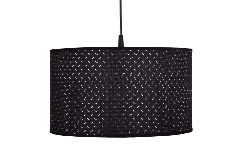 CREMA czarny/złoty lampa sufit wisząca abażur E27