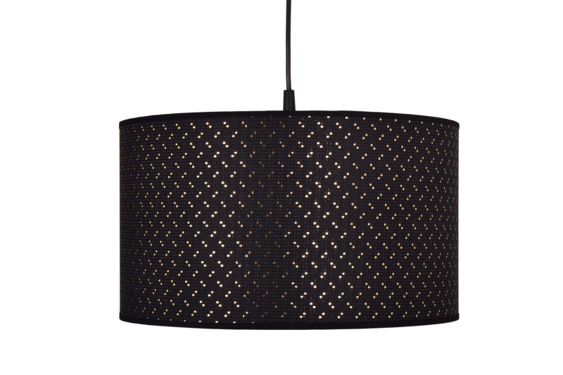 CREMA czarn/srebr. lampa sufit wisząca abażur E27