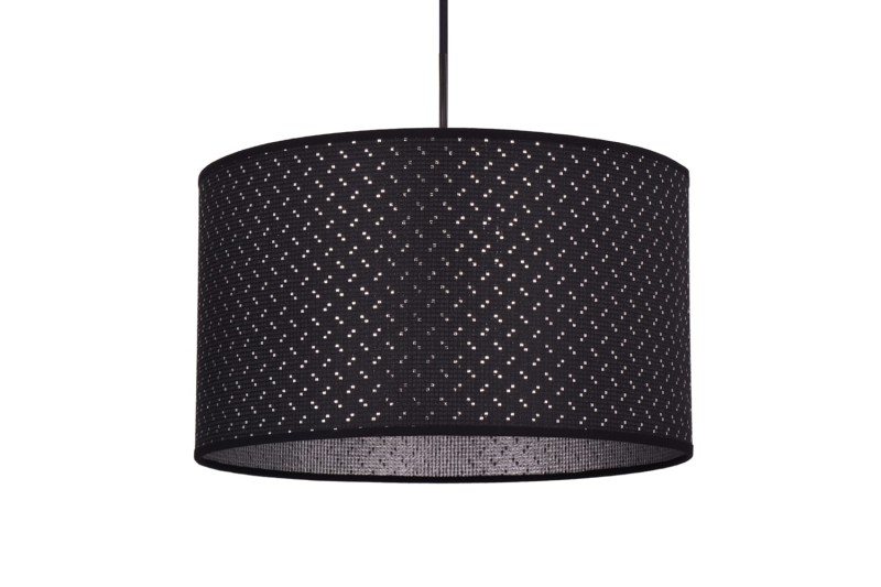 CREMA czarn/srebr. lampa sufit wisząca abażur E27