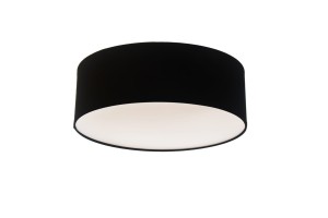 ACARDI-400 czarna lampa sufitowa plafon nastrojowy abażur tkanina Ø39cm ↕14cm 2xE27 hurt