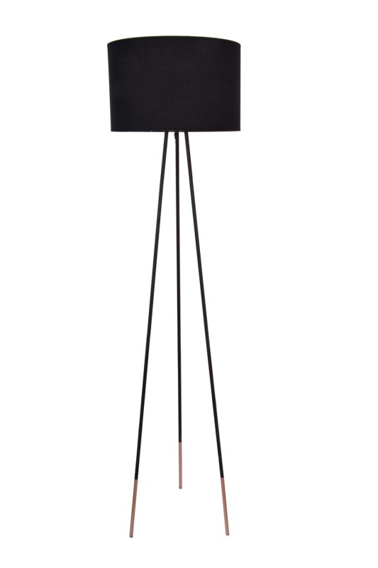 FENDERRA lampa podłogowa, czarny+miedź