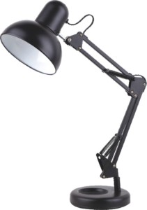 MT-503S czarna lampka biurkowa podstawa/klips na półkę lub blat styl "architekt" industrial vintage retro ↕max 59cm ↔25cm 1xE27