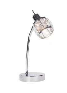 DESALIA-T CR chrom stylowa lampka stołowa kryształowa glamour  ↔18cm  ↕34cm 1xE14 
