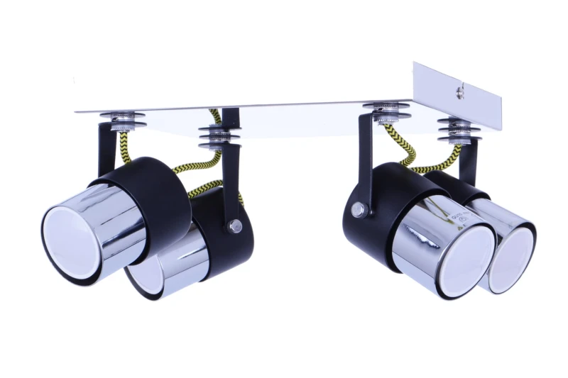 VERDI-4R czarny/chrom lampa sufitowa spot 4xGU10