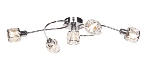 DESALIA-5 CR chrom stylowa lampa sufitowa żyrandol kryształowy spot  ↔80cm ↕18cm 5xE14