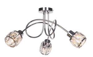 DESALIA-3X CR chrom stylowa lampa sufitowa żyrandol kryształowy spot  ↔50cm ↕29cm 3xE27