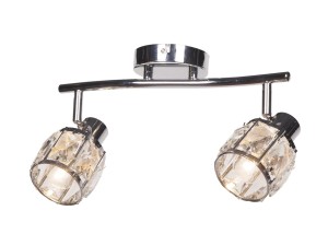 DESALIA-2 CR chrom stylowa lampa sufitowa kryształowa  glamour ↔36cm ↕20cm 2xE14 