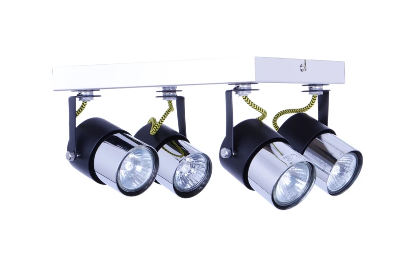 VERDI-4R czarny/chrom lampa sufitowa spot 4xGU10