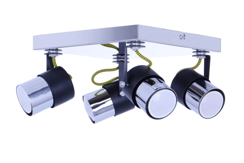 VERDI-4R czarny/chrom lampa sufitowa spot 4xGU10